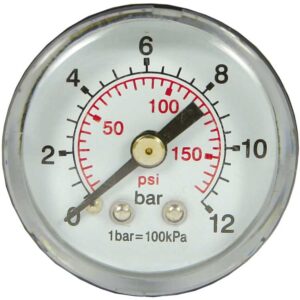 Manometer 0-12 bar 40 mm 1/8 PVC